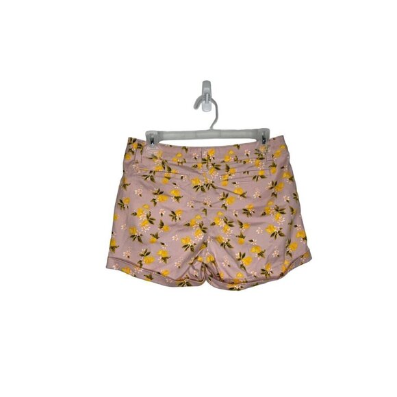 So Floral Lemon Print Low Rise Favorite Midi Shorts Pink Size 5 - Picture 2 of 4